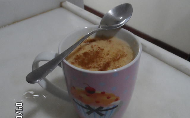 Arroz doce de açúcar queimado