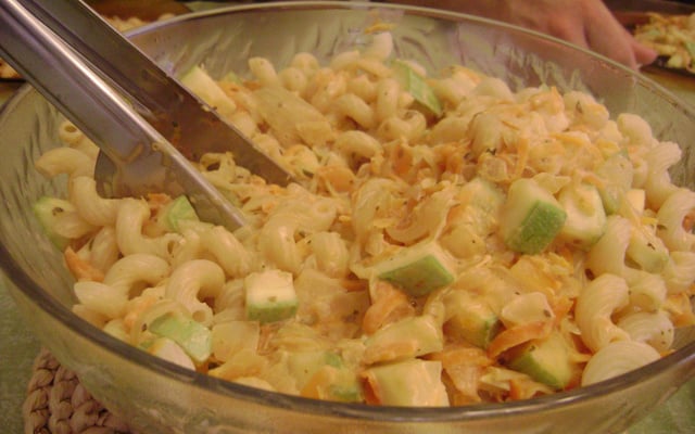Rigatoni com legumes