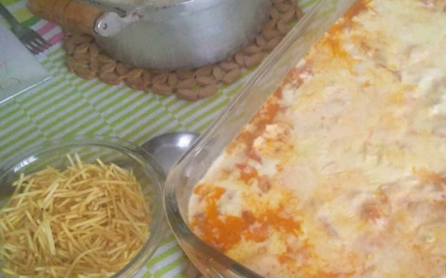 Camarão ao catupiry e requeijão