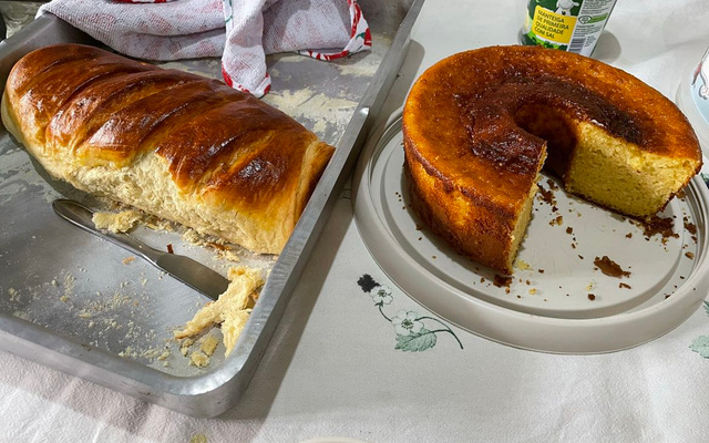 Bolo de creme de milho