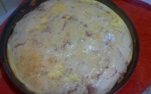 Torta salgada de Calabresa e Palmito