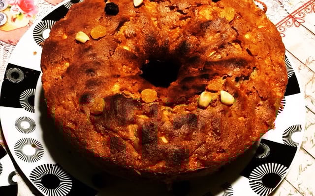 Bolo fit de maça com aveia