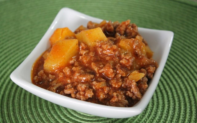 Carne Moída com Batatas Rapidinha