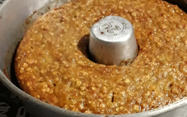 Bolo de banana com aveia - fitness