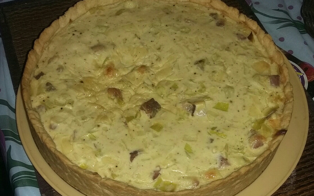 Quiche de alho poró
