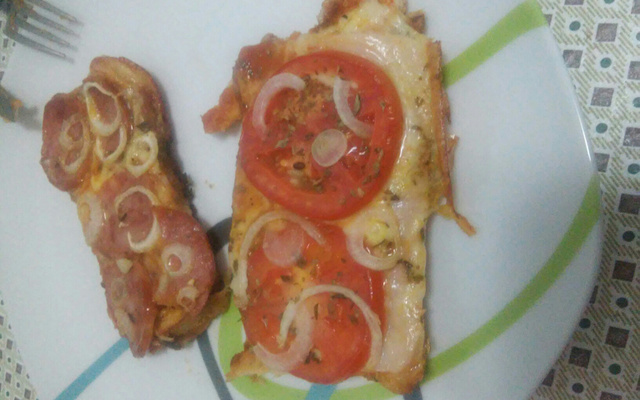 Pizza de pão de fôrma