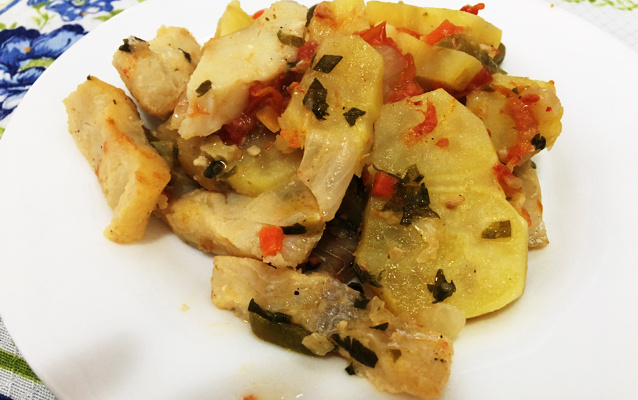 Filé de peixe com batata doce