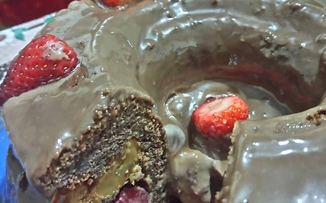 Bolo cavado guloseima