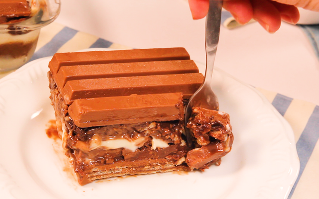 Lasanha de Kit Kat