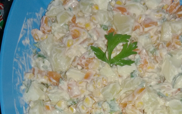 Salada de maionese básica e simples