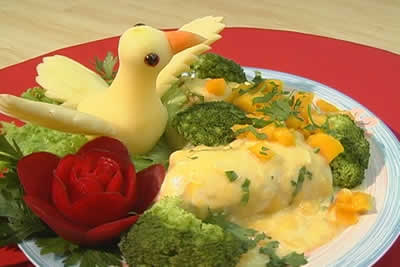 Frango com molho de manga