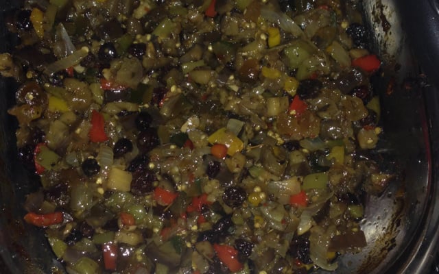 Antepasto com berinjela