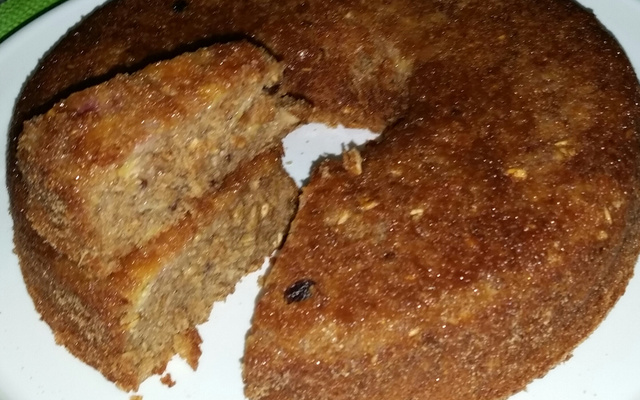 Bolo integral com iogurte e banana