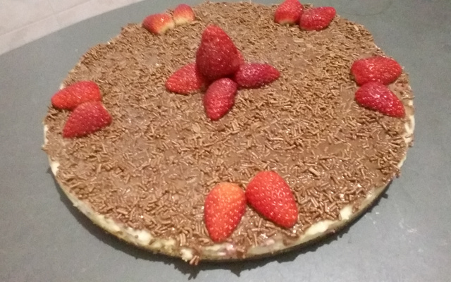 Torta de chocolate com morango