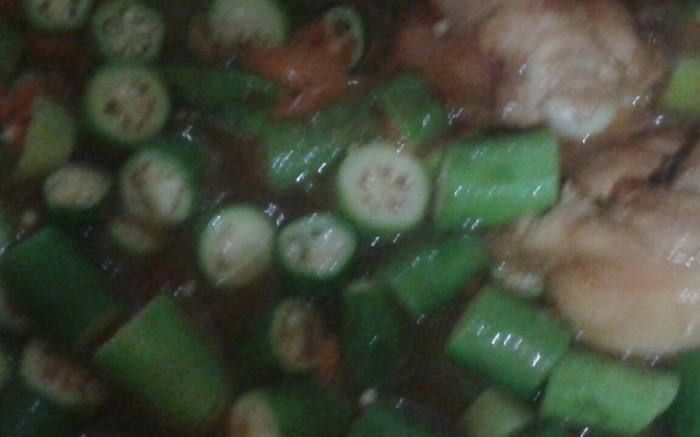 Frango com quiabo a minha moda