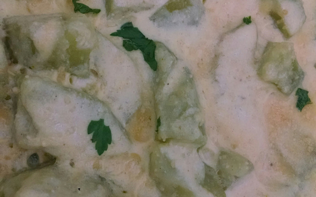 Chuchu com molho branco