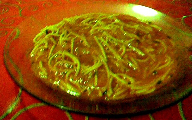 Sopa basica de espaguete