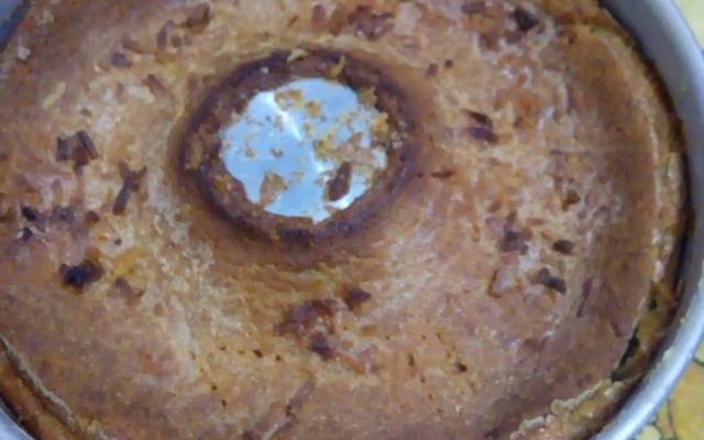 Bolo de aipim feito no liquidificador