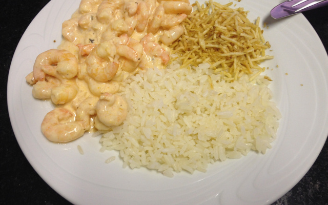 Estrogonofe de camarão