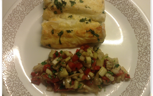 Canelone de batata doce