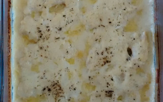 Filé sassami ao molho branco bem simples