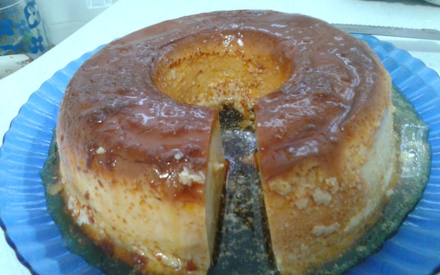 Pudím rápido na panela de pressão