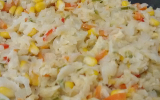 Salada de repolho com creme de leite