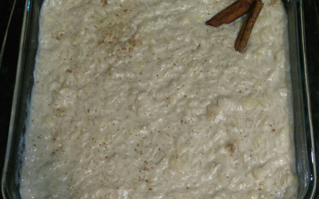 Arroz doce com banana