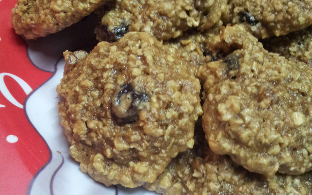 Cookie de aveia com uva passa