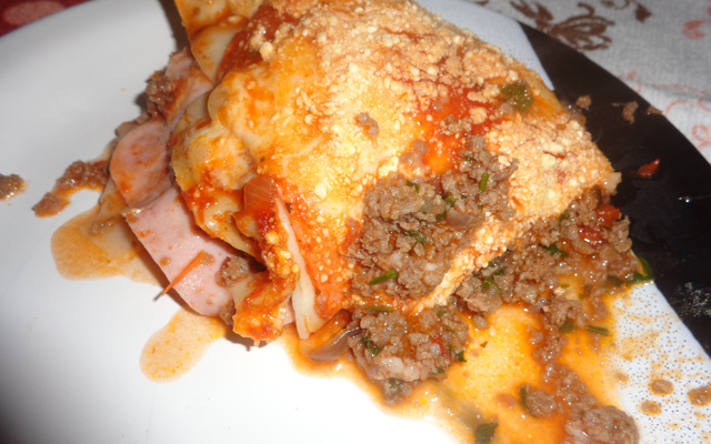 Lasanha de carne moída