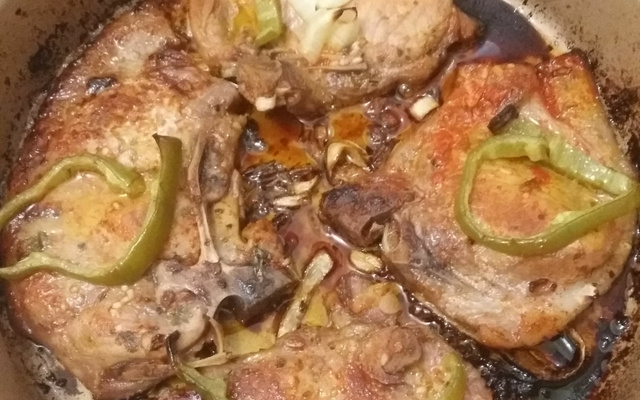 Bisteca de Porco assada simples