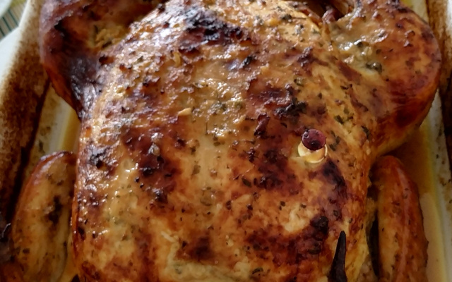 Delícia de assado de peru, frangão ou chester