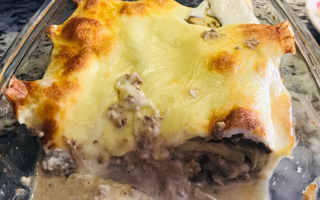 Torta de berinjela e atum