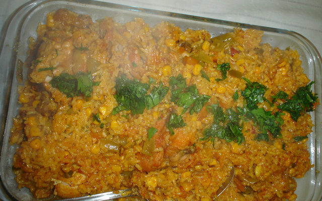 Arroz de frango bem rapidinho