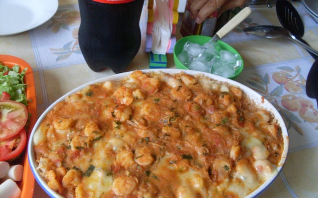 Lula recheada com camarão e catupiry