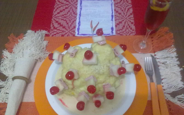 Couve flor gratinada