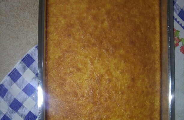 Bolo de amendoim com coco