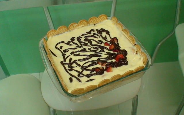 Torta de bolacha sem nata