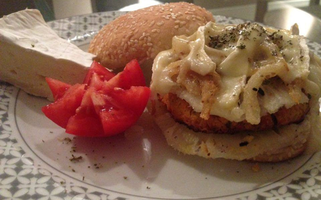 Hamburguer vegetariano do Rafael