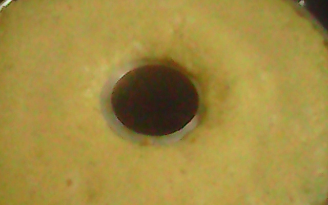 Bolo de fubá cremoso com coco