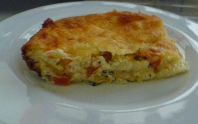Torta de queijo e presunto