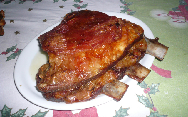 Costela assada ao leite