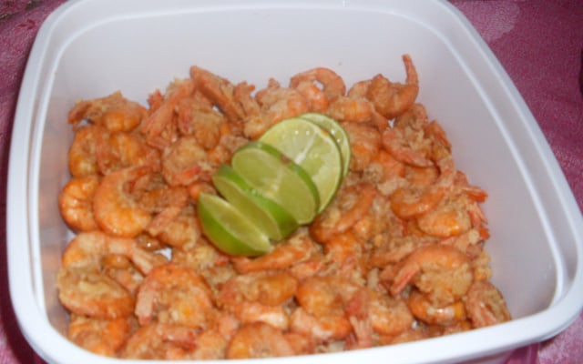 Camarão frito
