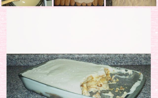 Pavê simples de creme e bolacha