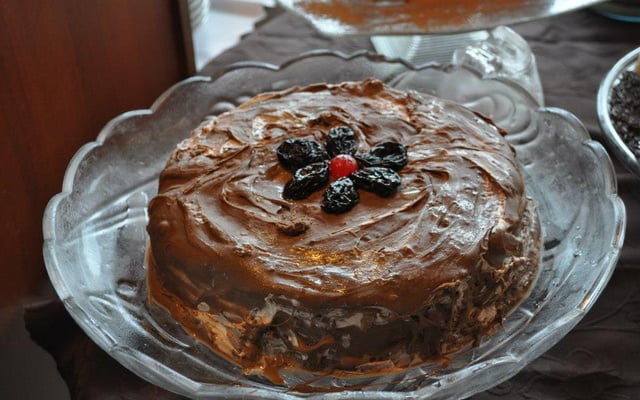 Doce de banana com creme