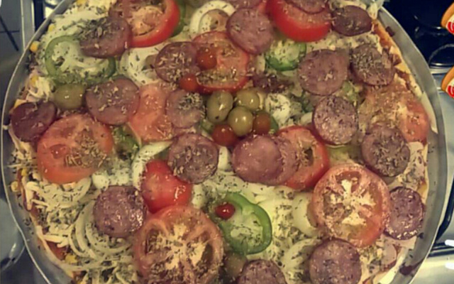 Massa de pizza rápida (fermento em pó)