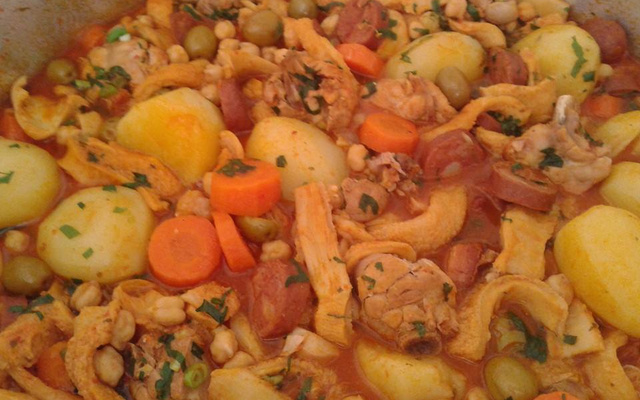 Dobradinha com grão-de-bico do Lúcio Cezar