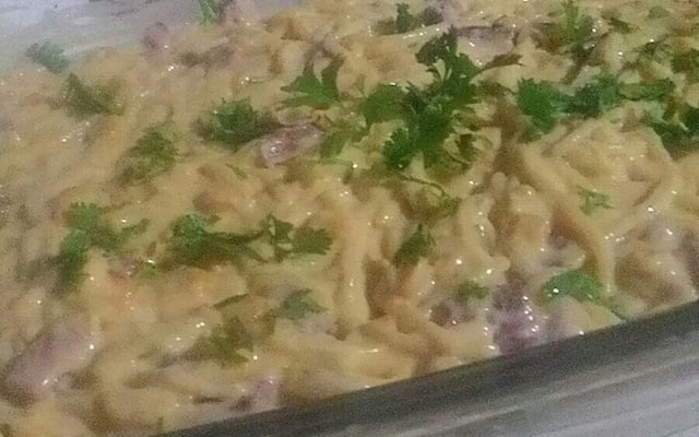 Macarronada com requeijão