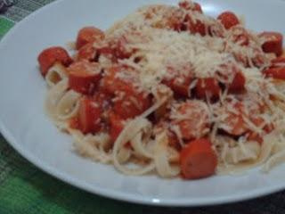 Macarronada de salsicha de hot-dog