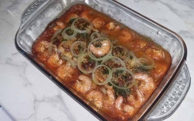 Pirarucu com camarão